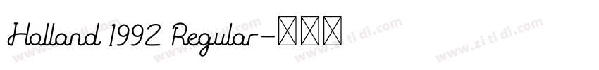 Holland 1992 Regular字体转换